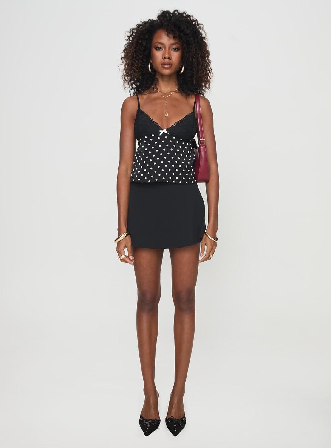 imagePrincess Polly Castien Top Black PolkaBlack