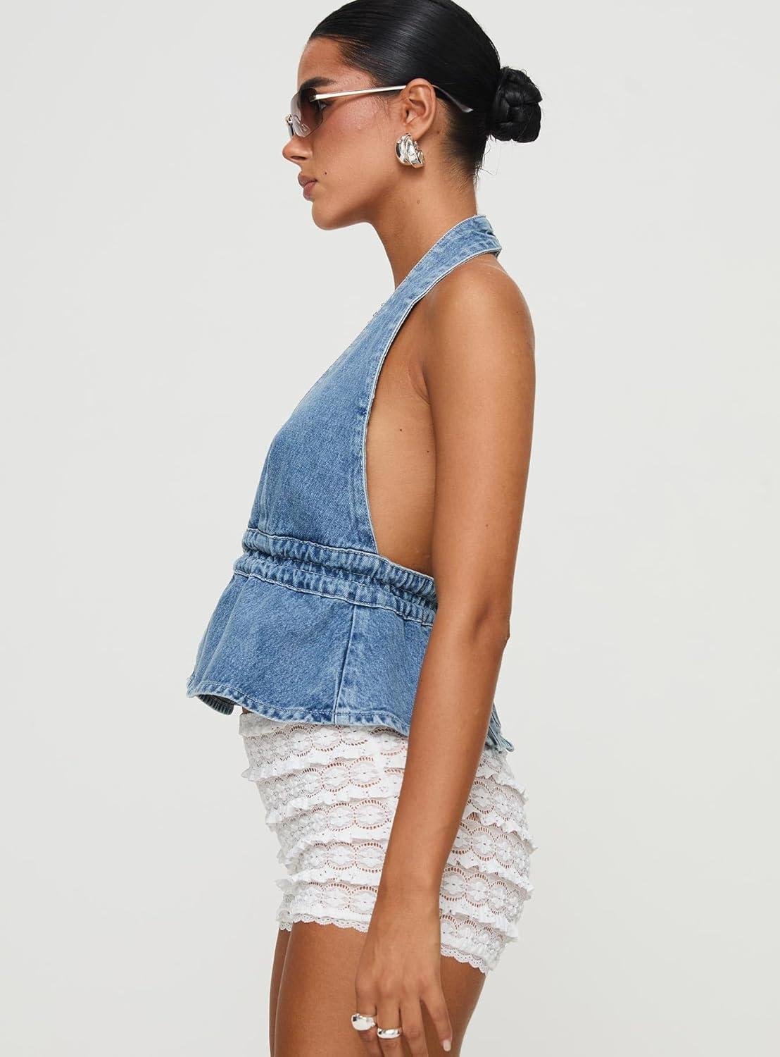 imagePrincess Polly Sequoia Top DenimBlue