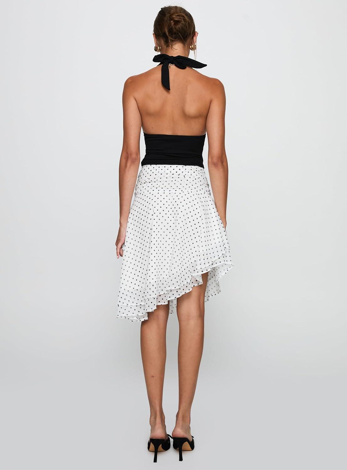 imagePrincess Polly Womens Evanescence Asymmetrical Midi SkirtWhite