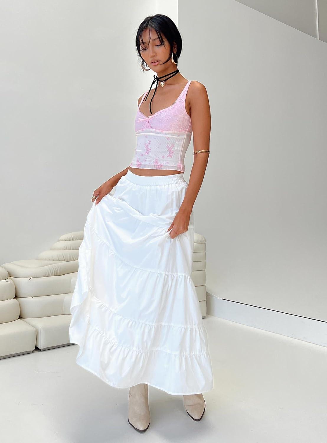 imagePrincess Polly Womens Garden Party Maxi SkirtWhite