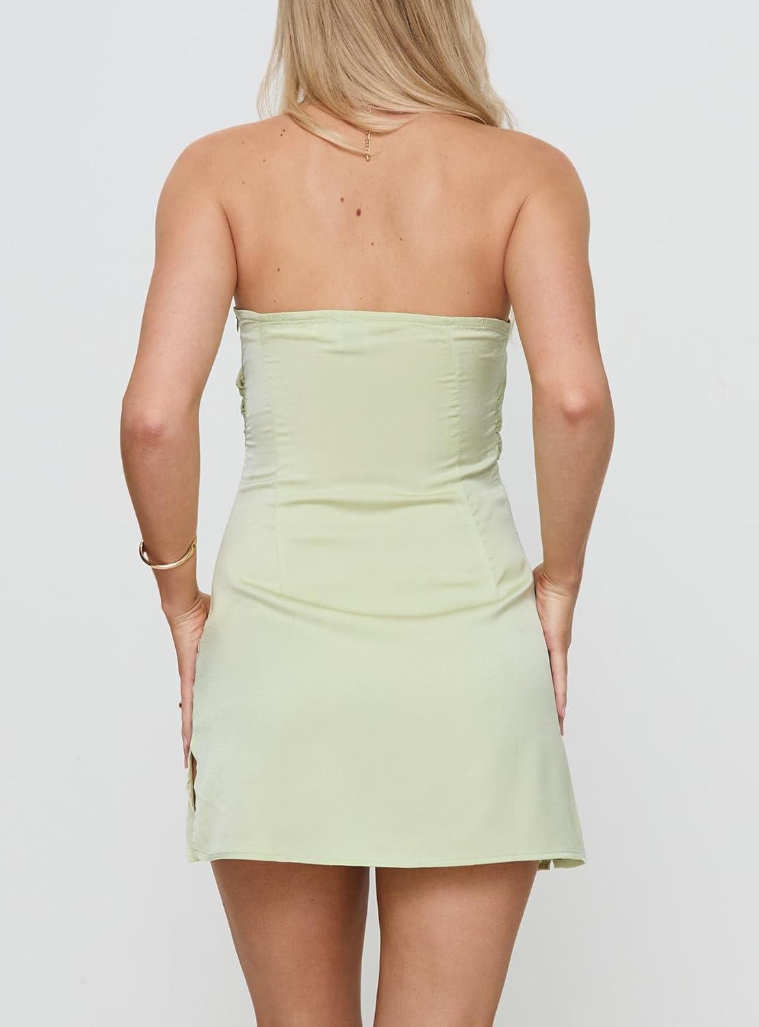 imagePrincess Polly Womens Irena Strapless Mini DressGreen