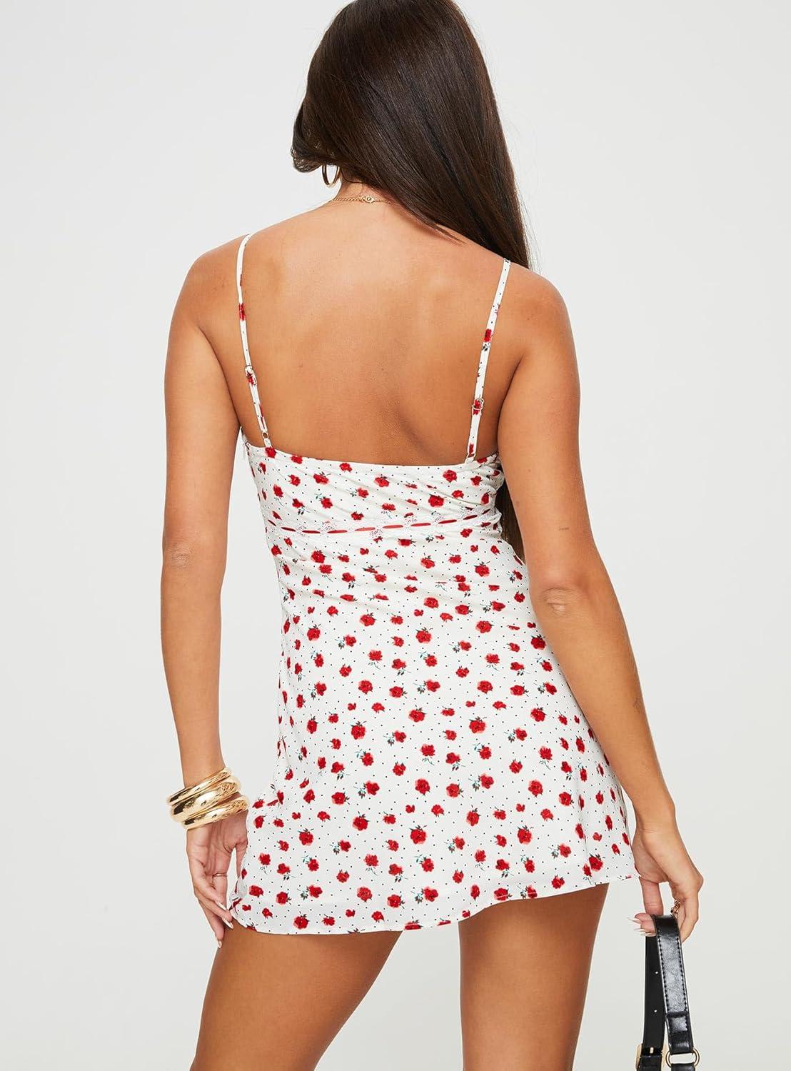 imagePrincess Polly Womens Karena Mini Dress WhiteRed FloralWhite Red Floral