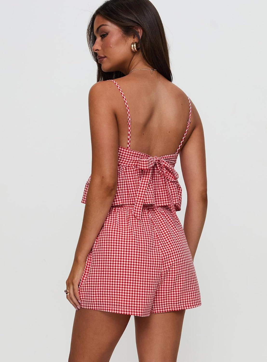 imagePrincess Polly Womens Lille Set Red GinghamRed White