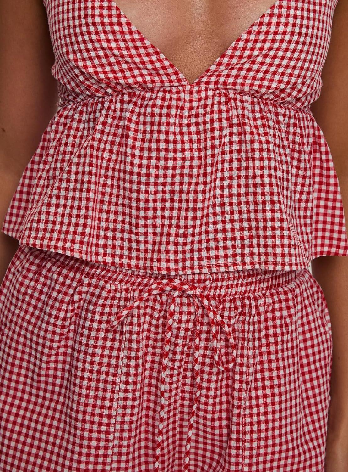 imagePrincess Polly Womens Lille Set Red GinghamRed White