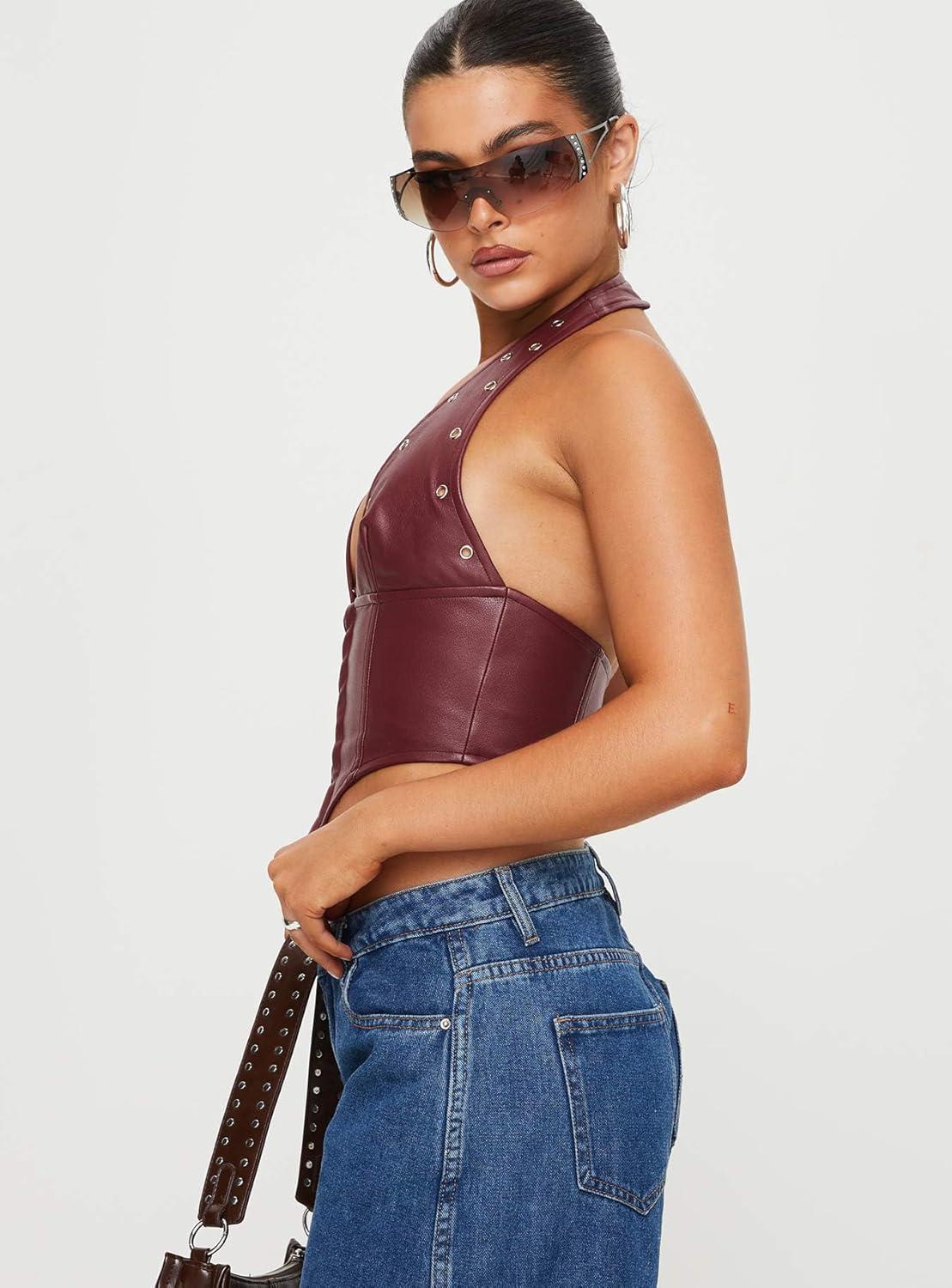 imagePrincess Polly Womens Palladia Pu Jordy CorsetRed