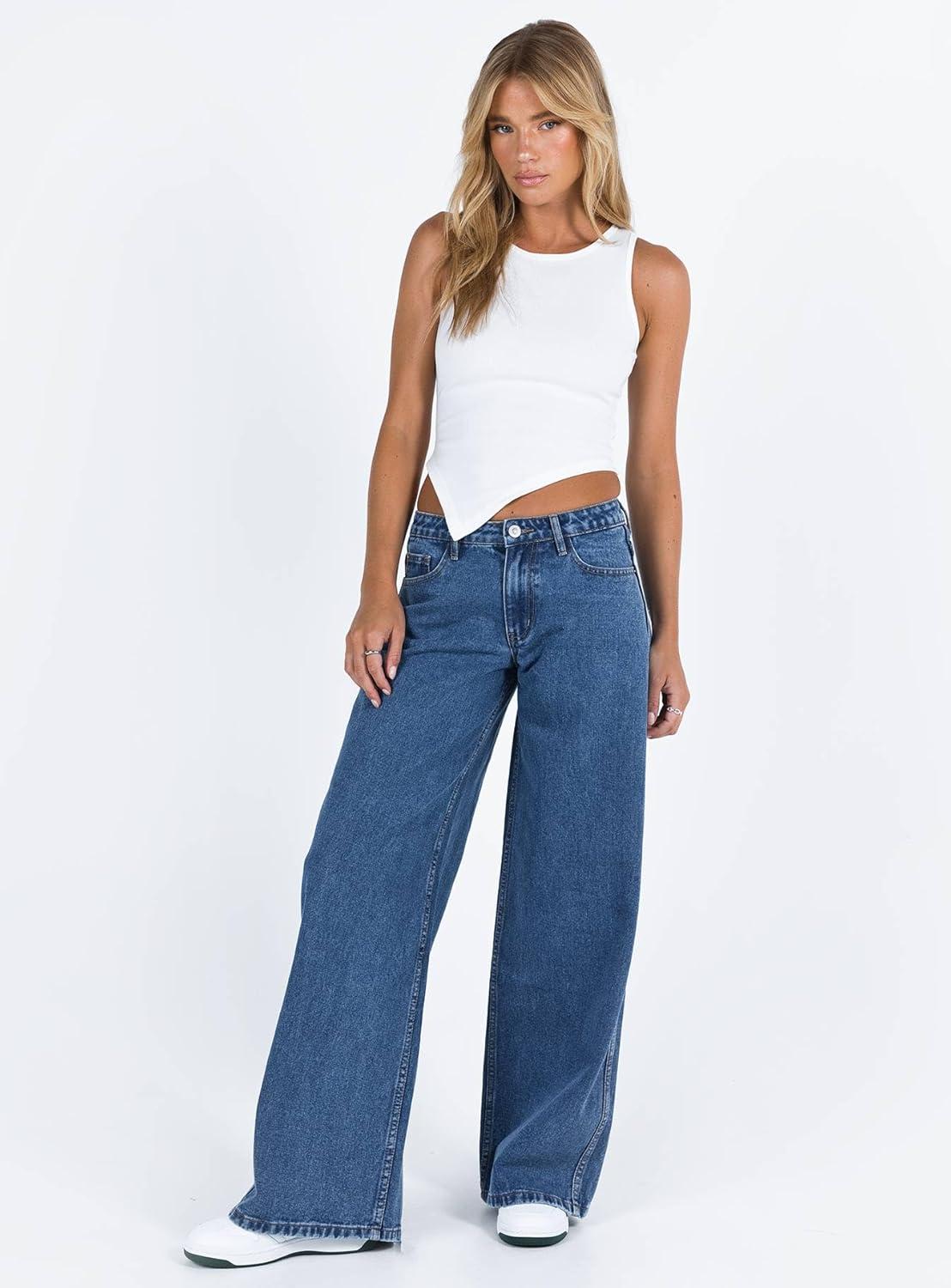 imagePrincess Polly Womens Ramos Low Rise Jeans DenimDark Wash Denim