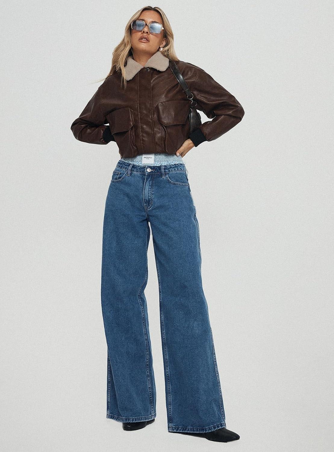 imagePrincess Polly Womens Ramos Low Rise Jeans DenimDark Wash Denim