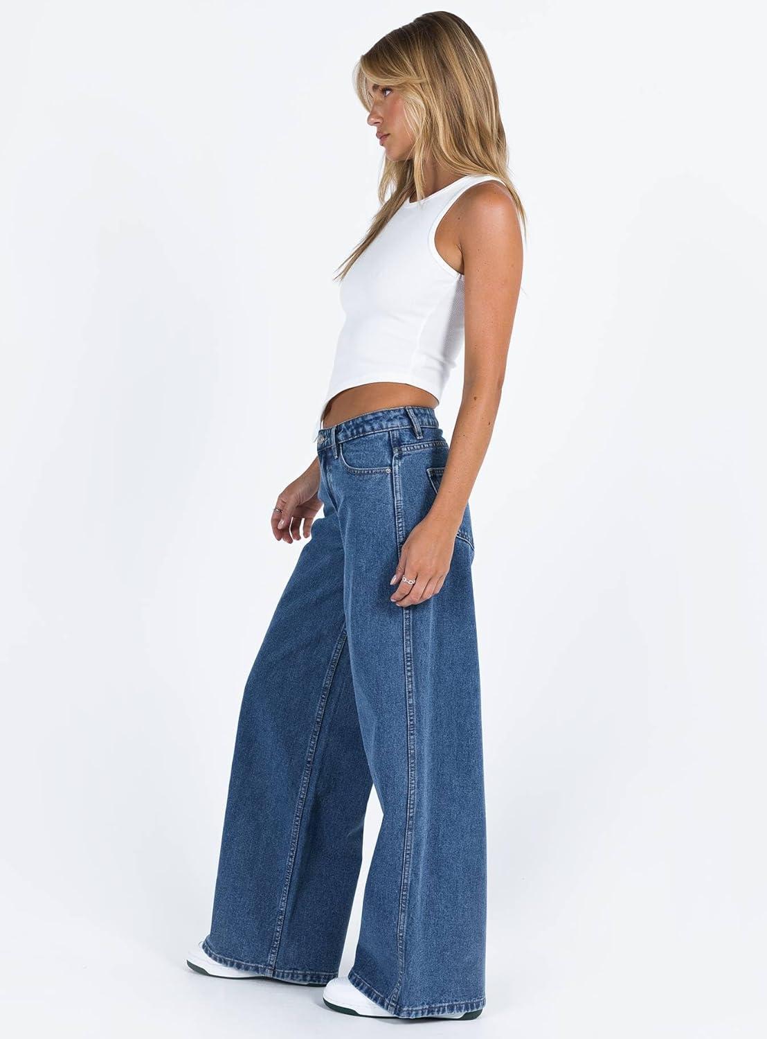 imagePrincess Polly Womens Ramos Low Rise Jeans DenimDark Wash Denim