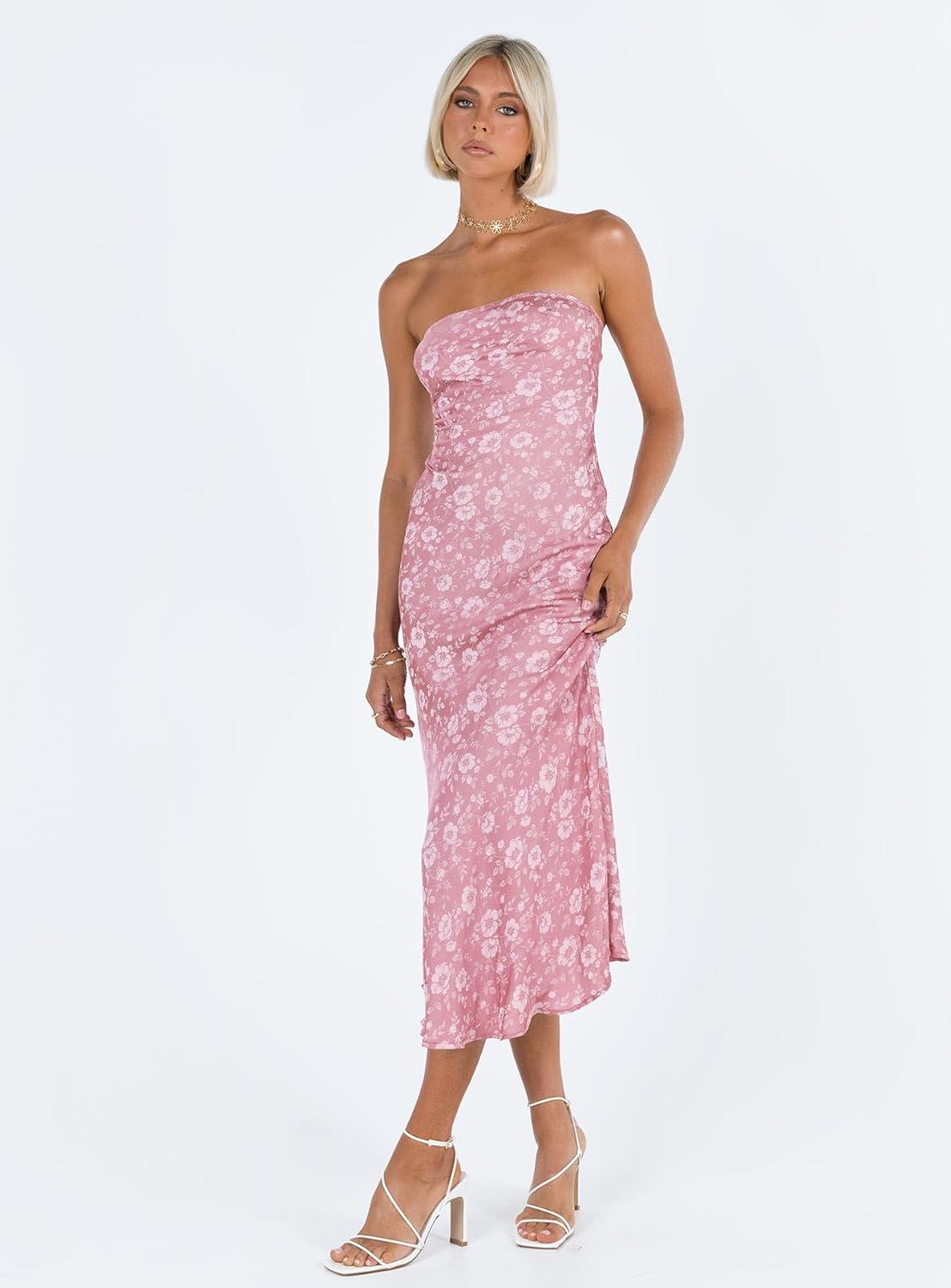 imagePrincess Polly Womens Salvin Strapless Maxi DressPink