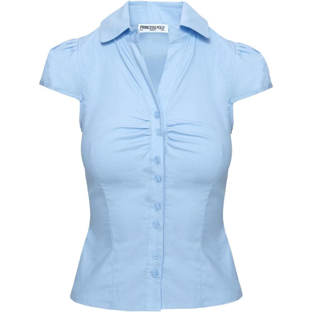 imagePrincess Polly Arianwyn Short Sleeve Shirt Red CheckBlue