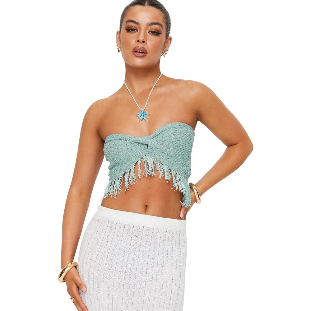 imagePrincess Polly Womens Kovac Reversible Fringe Tube TopBlue