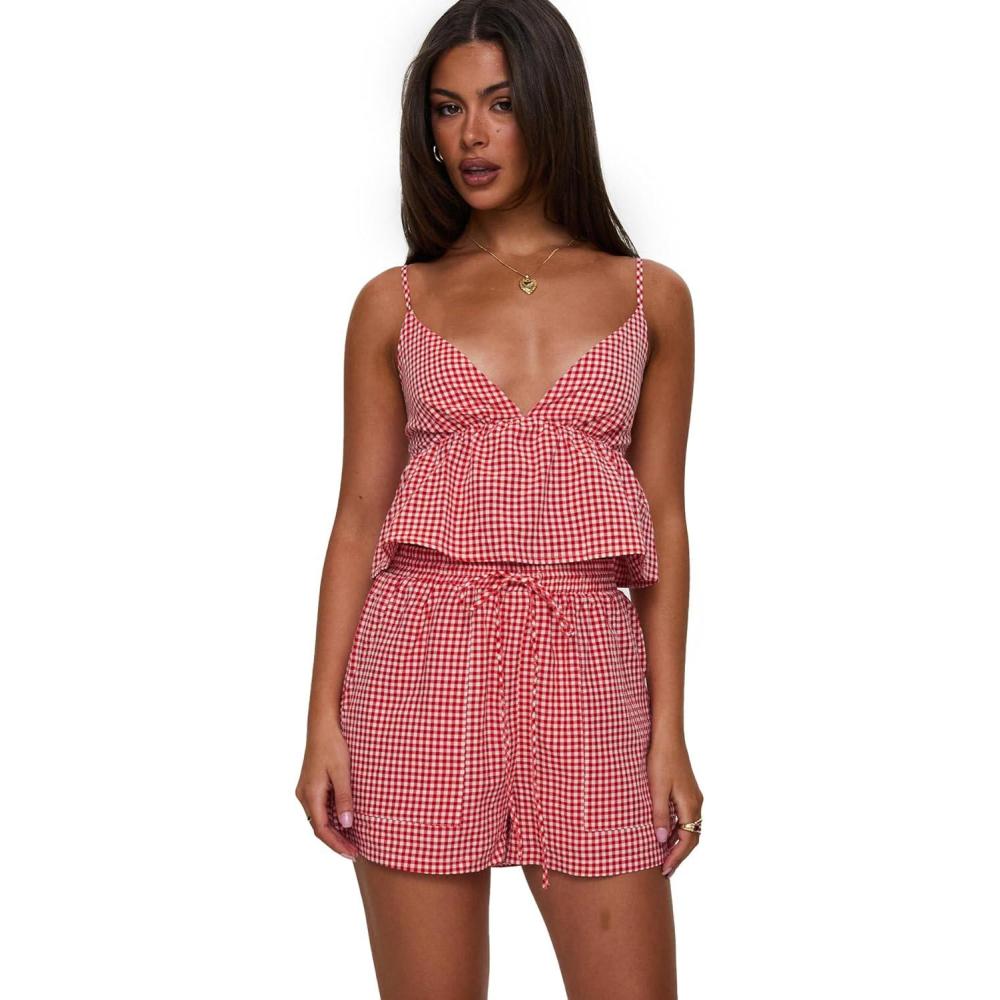 imagePrincess Polly Womens Lille Set Red GinghamRed White