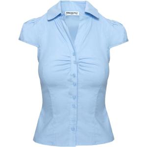 Princess Polly Arianwyn Short Sleeve Shirt Red Check(Blue)