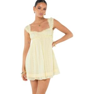 Princess Polly Women’s Carlita Mini Dress(Yellow)