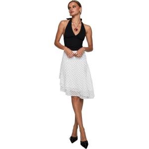Princess Polly Women’s Evanescence Asymmetrical Midi Skirt(White)