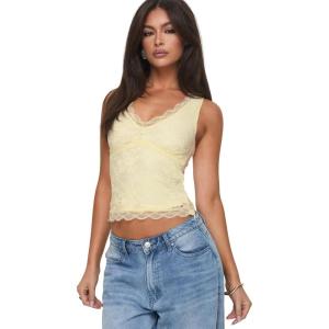 Princess Polly Women’s Far Away Top(Yellow)