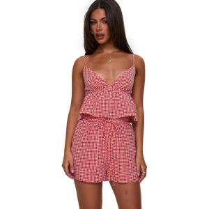 Princess Polly Women’s Lille Set Red Gingham(Red & White)