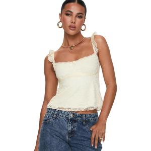 Princess Polly Women’s Madaleine Lace Top(Cream)