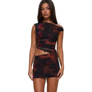 Princess Polly Womens Maribella Set Black/Red(Multicolor)