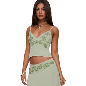 Princess Polly Women’s Pappilion Top Sage(Sage)