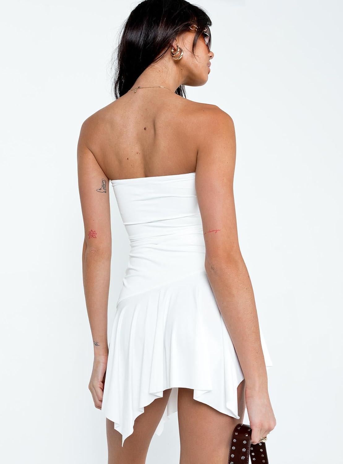 imagePrincess Polly Womens Adonis Mini Dress WhiteWhite