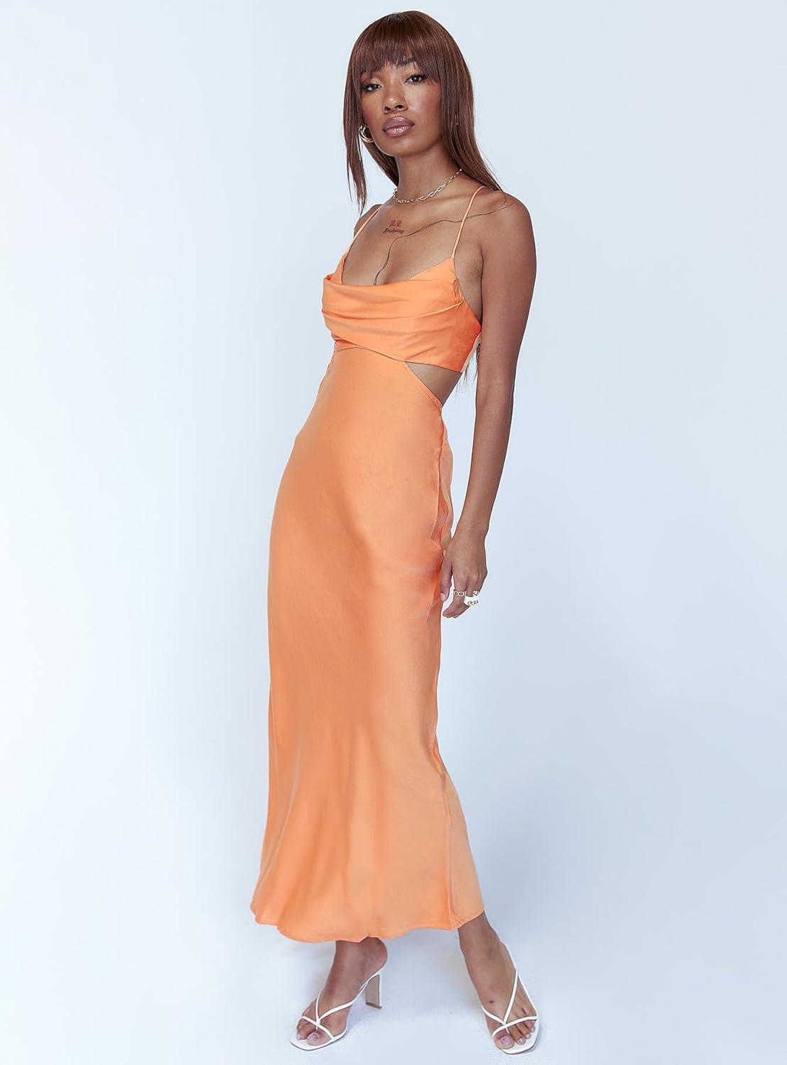 imagePrincess Polly Womens Giselle Midi Dress OrangeOrange