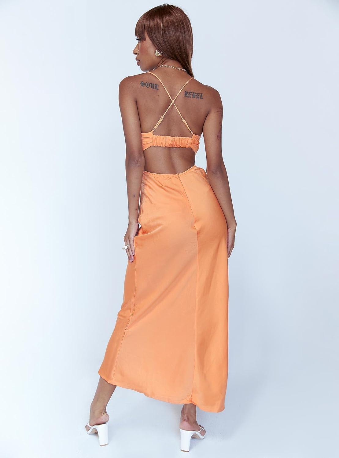 imagePrincess Polly Womens Giselle Midi Dress OrangeOrange