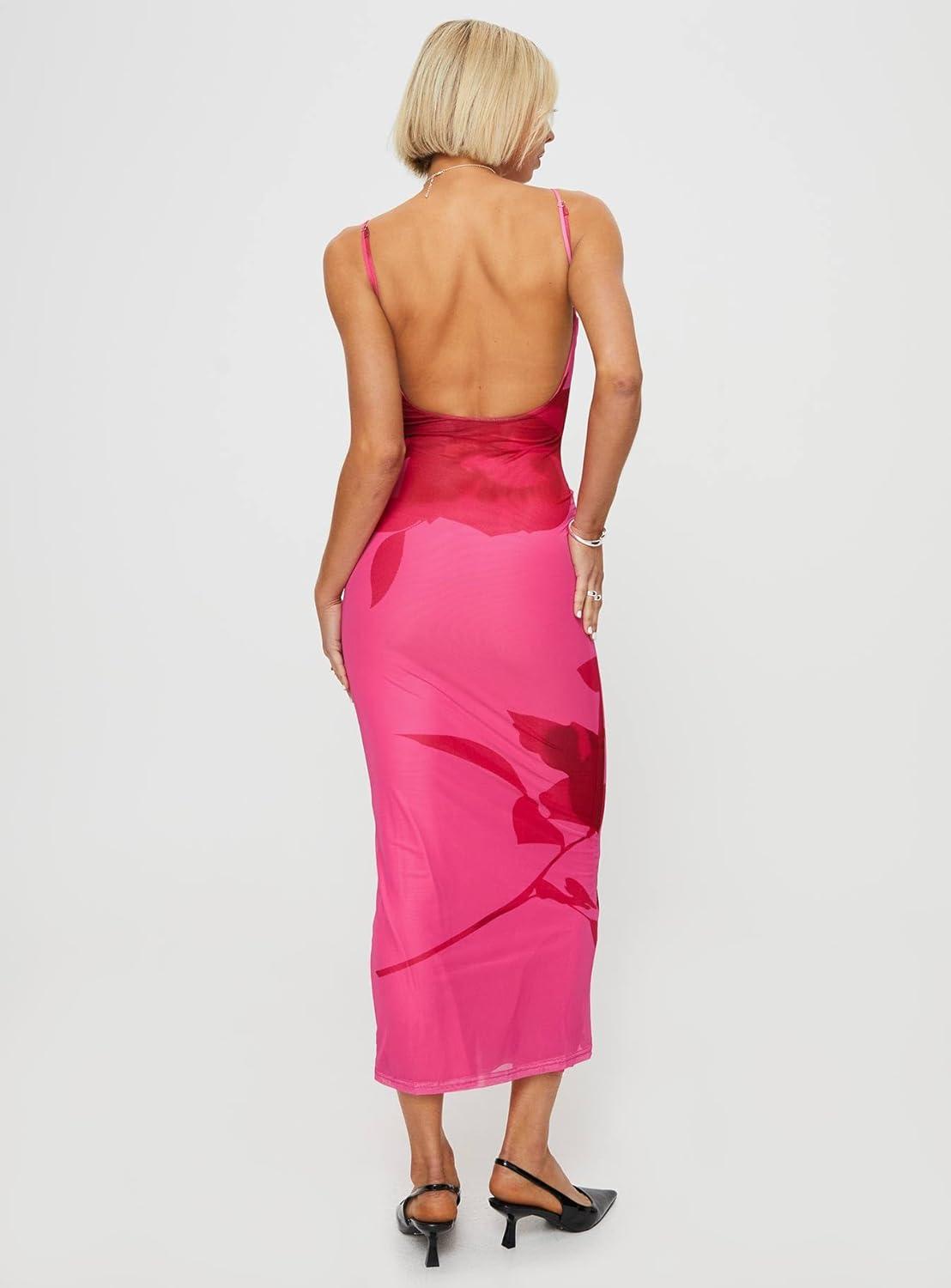 imagePrincess Polly Womens Knox Maxi Dress Hot Pink FloralPink Floral