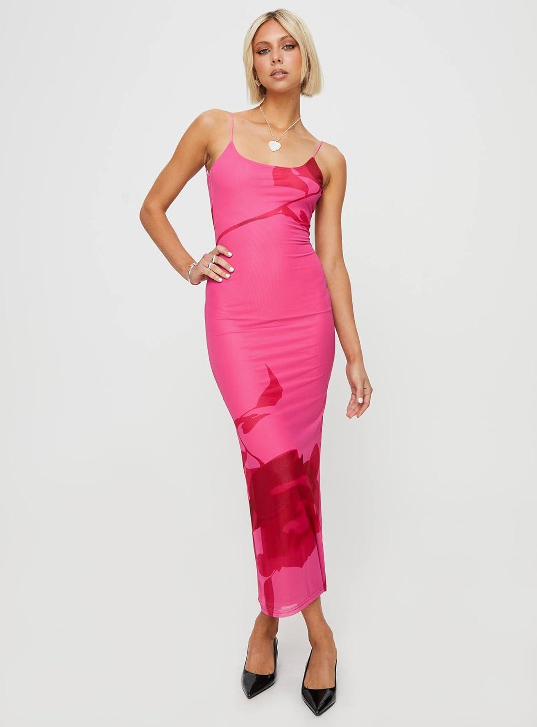 imagePrincess Polly Womens Knox Maxi Dress Hot Pink FloralPink Floral