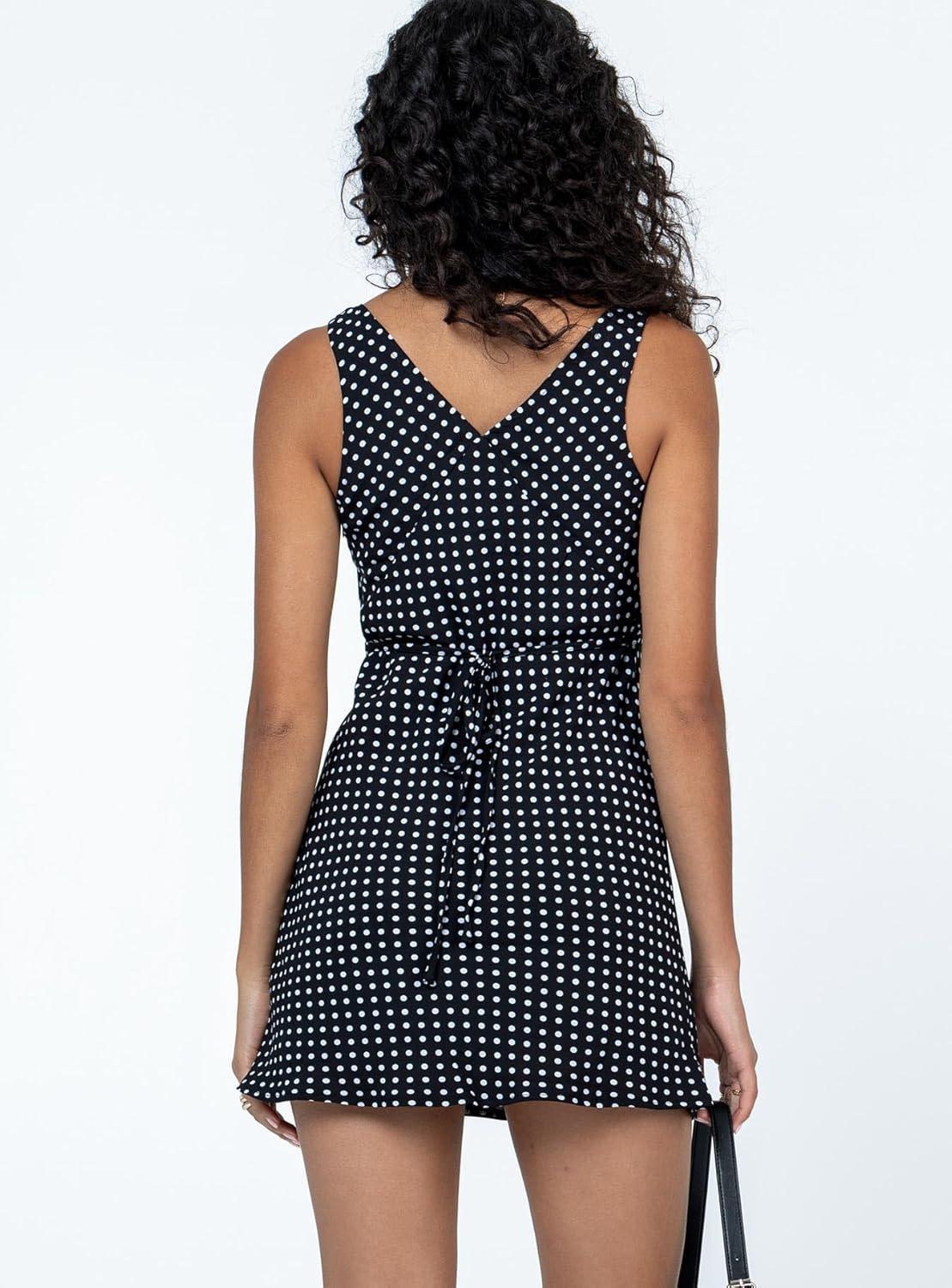 imagePrincess Polly Womens Nellie Mini DressBlack Polka Dot