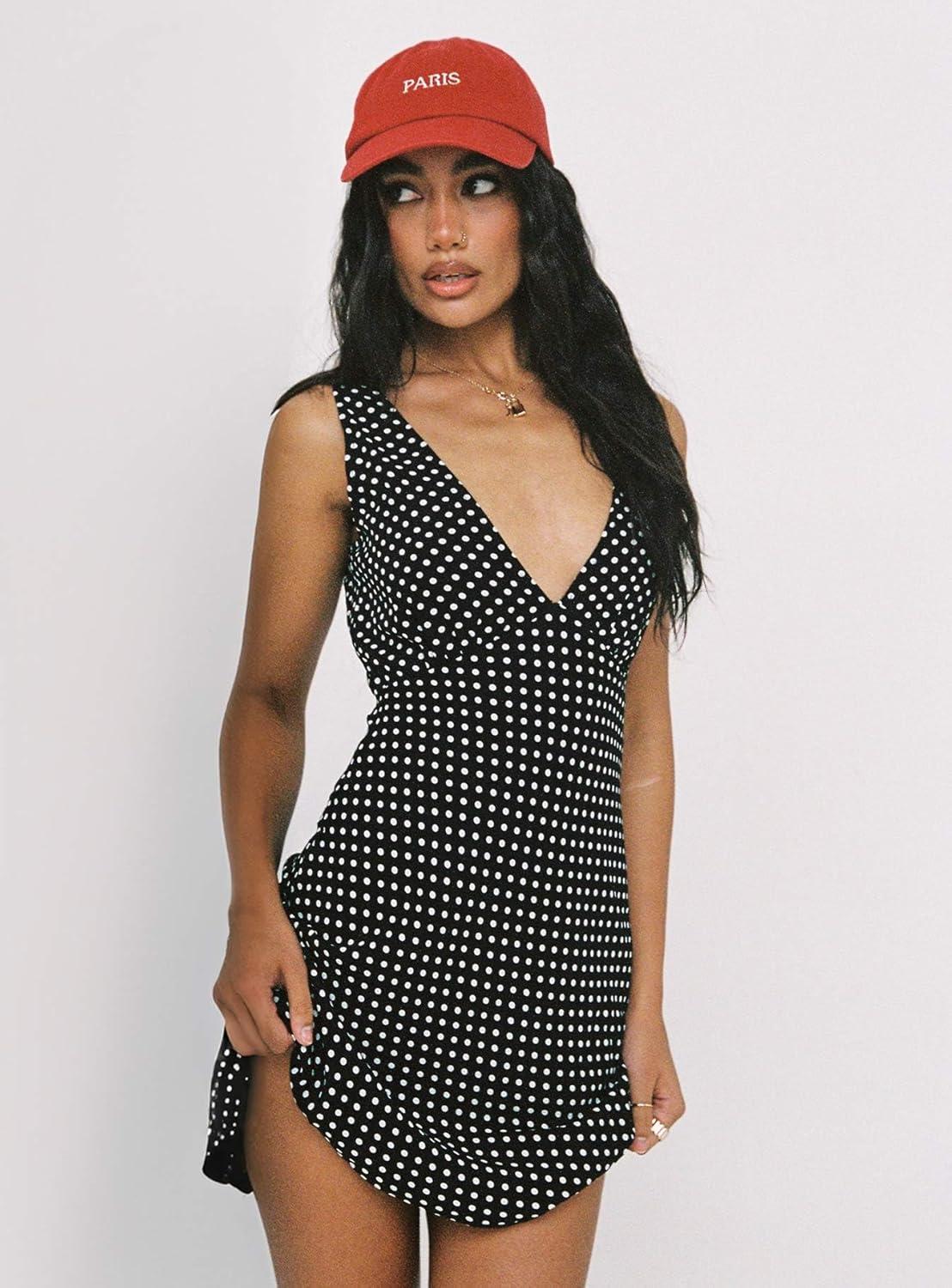 imagePrincess Polly Womens Nellie Mini DressBlack Polka Dot