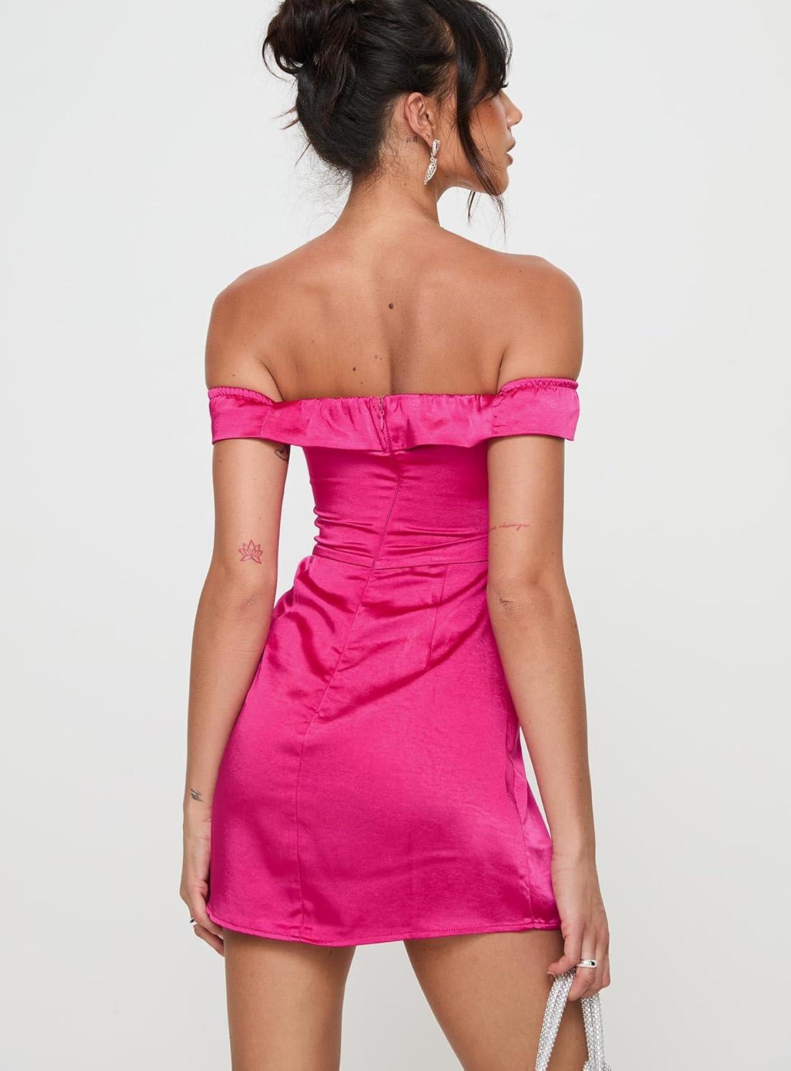 imagePrincess Polly Womens Rava Off The Shoulder Mini DressPink