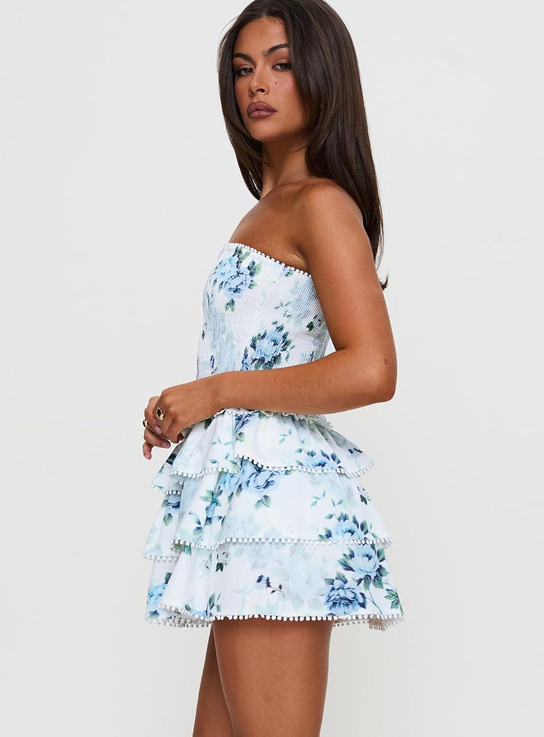 imagePrincess Polly Womens Sunkiss Frill Mini DressWhite