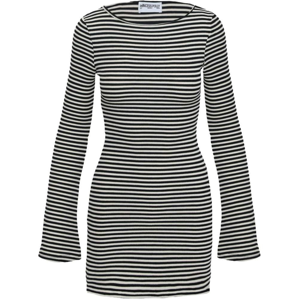 imagePrincess Polly Womens Bryanna Long Sleeve Mini DressBlack