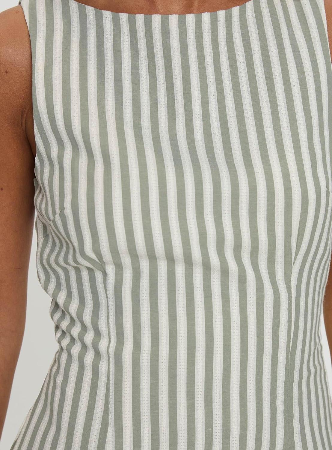 imagePrincess Polly Womens Alfalfa Shift Mini DressGreen Stripe