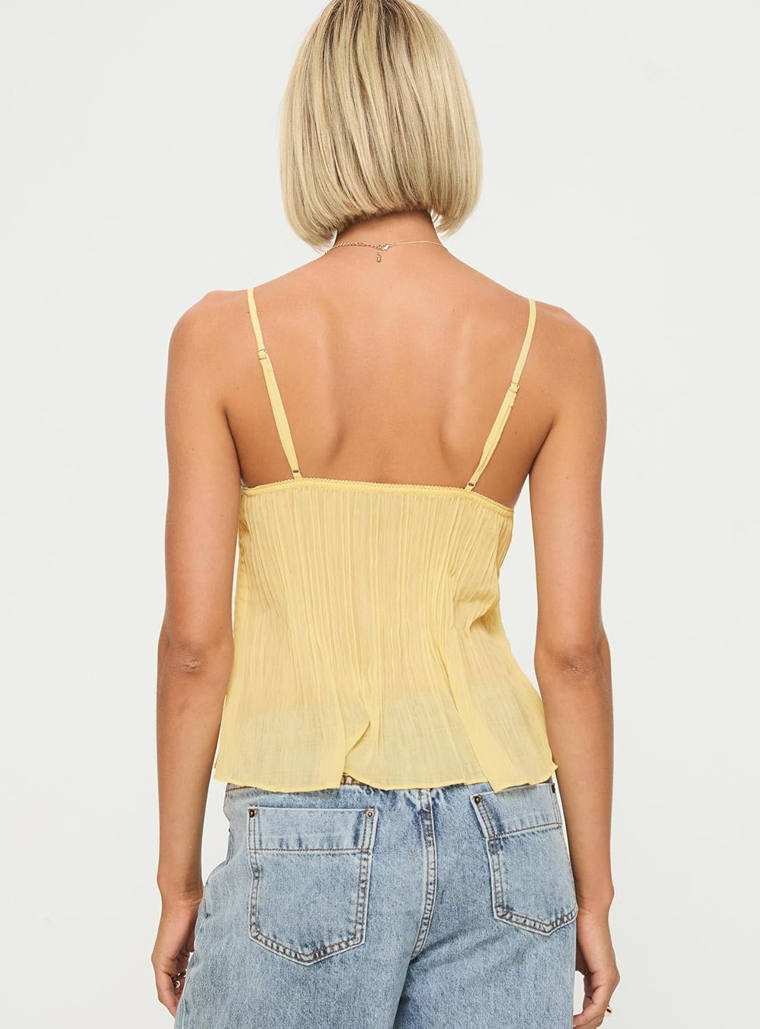 imagePrincess Polly Womens Zami Pleat TopLemon