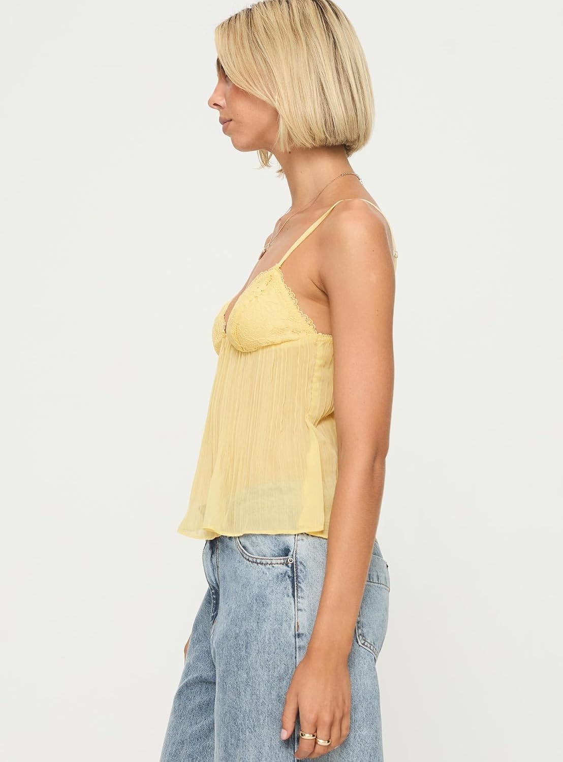 imagePrincess Polly Womens Zami Pleat TopLemon