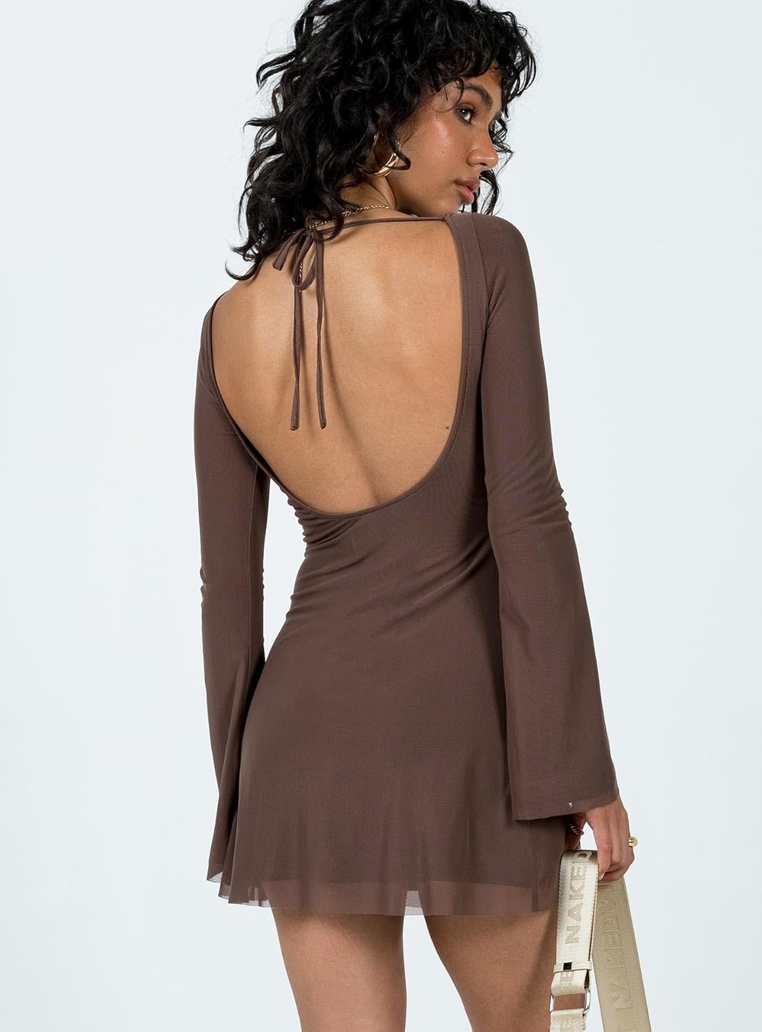 imagePrincess Polly Lukea Long Sleeve Mini DressBrown