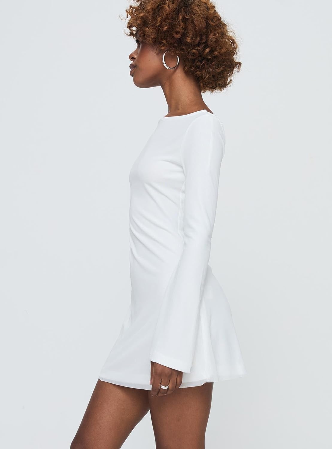 imagePrincess Polly Lukea Long Sleeve Mini DressWhite