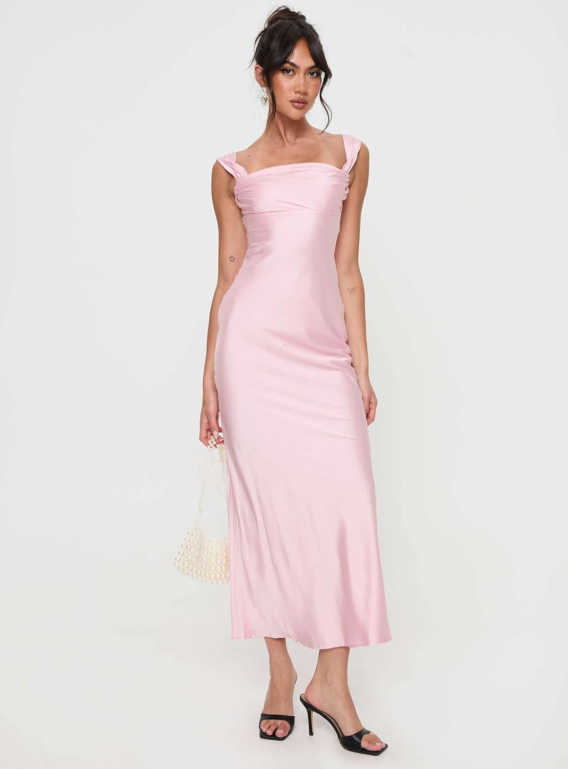 imagePrincess Polly Womens Azura Off the Shoulder Maxi DressPink