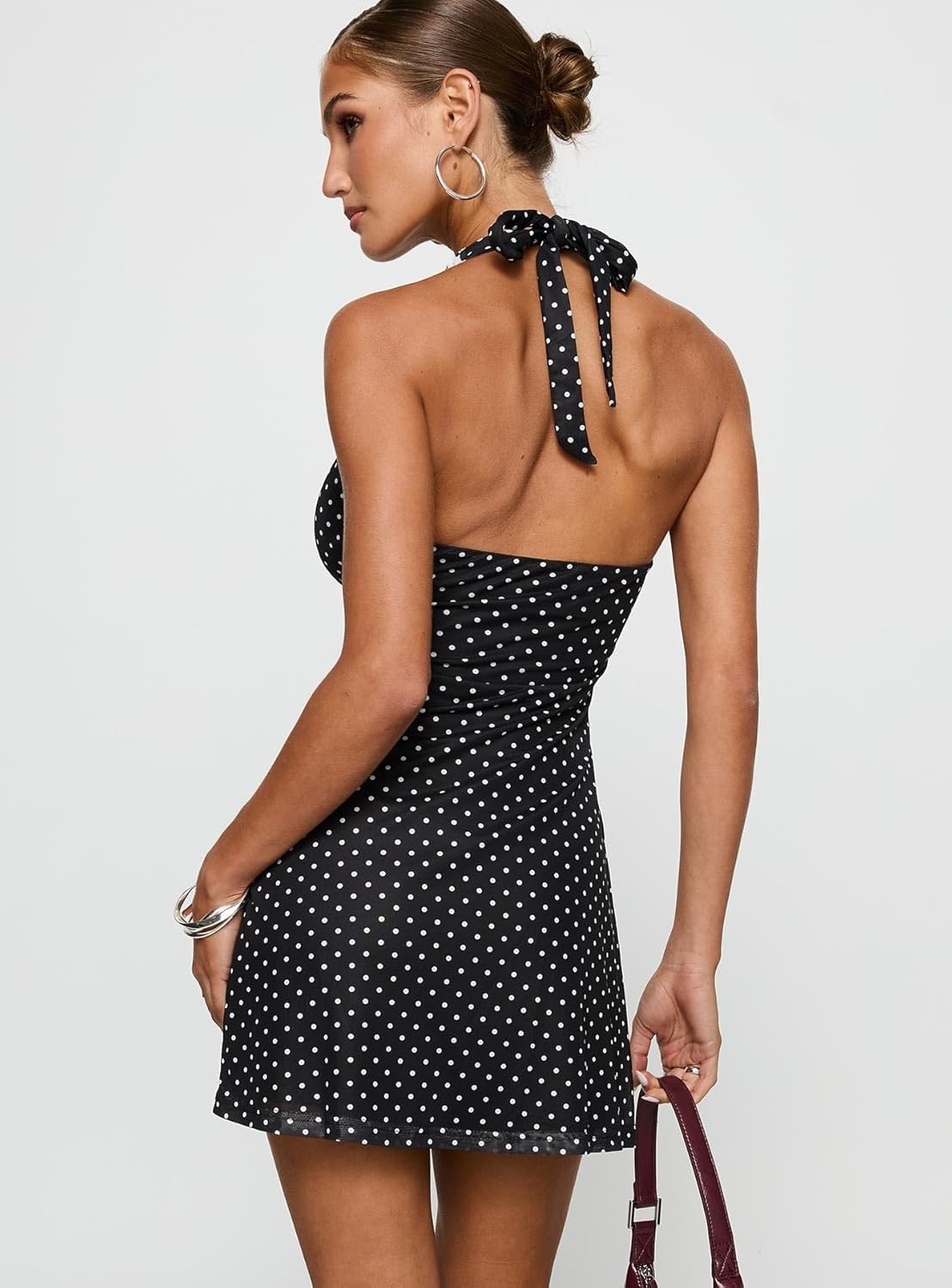 imagePrincess Polly Womens Beauty Halter Mini DressBlack