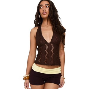 Princess Polly Women’s Cruizer Halter Top(Chocolate)