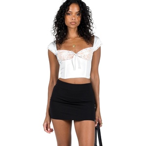 Princess Polly Women’s Karley Low Waist Mini Skirt(Black)