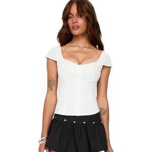 Princess Polly Women’s Transcendence Button Up Top(White)