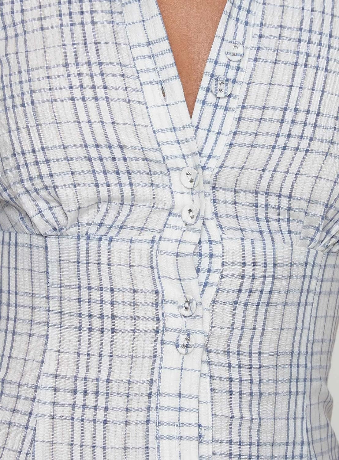 image:imagePrincess Polly Womens Cottesloe Blouse Top Blue CheckBlue Check