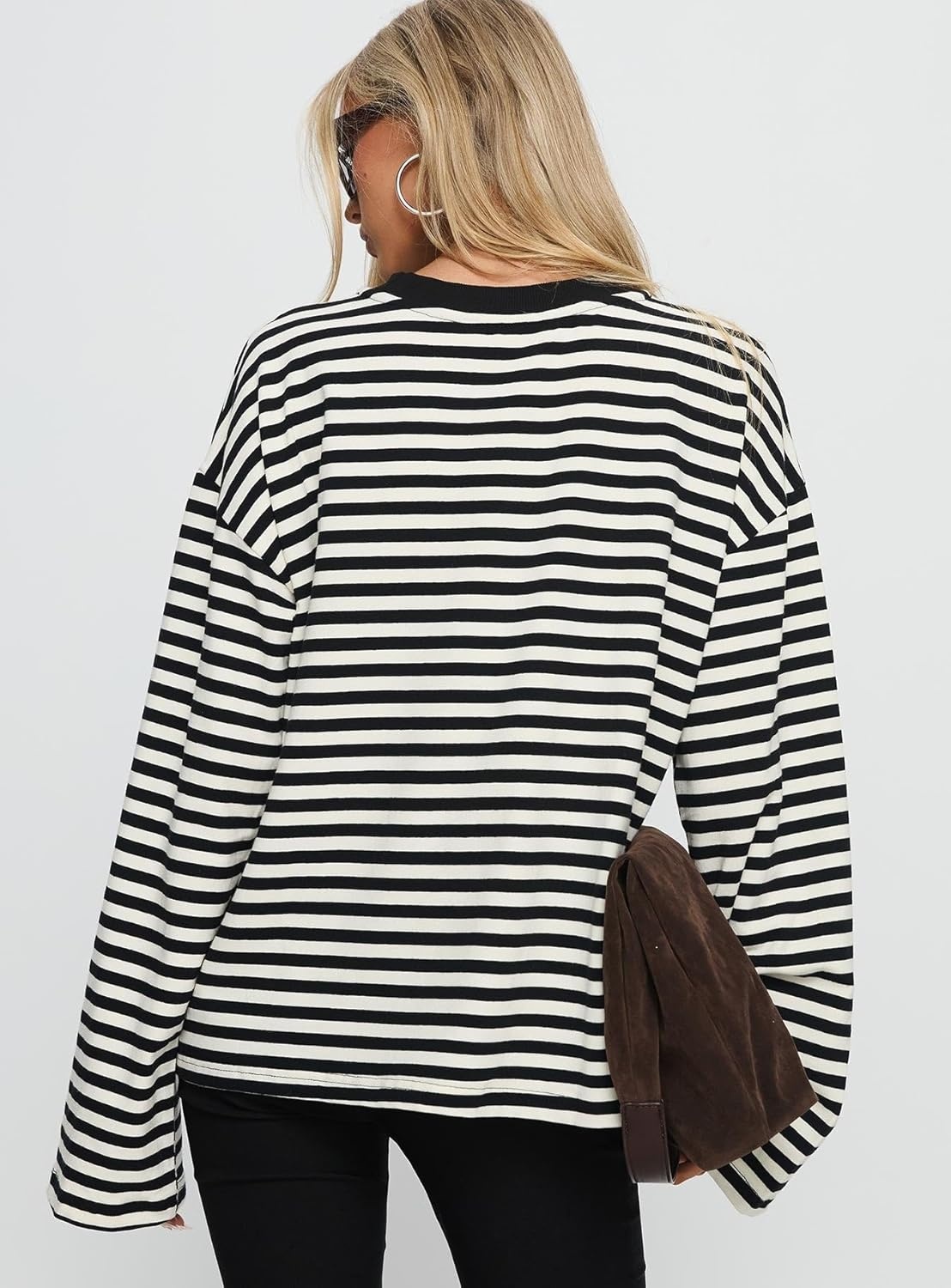 image:imagePrincess Polly Womens Settle Down Long Sleeve Top BlackWhite StripeBlack White Stripe