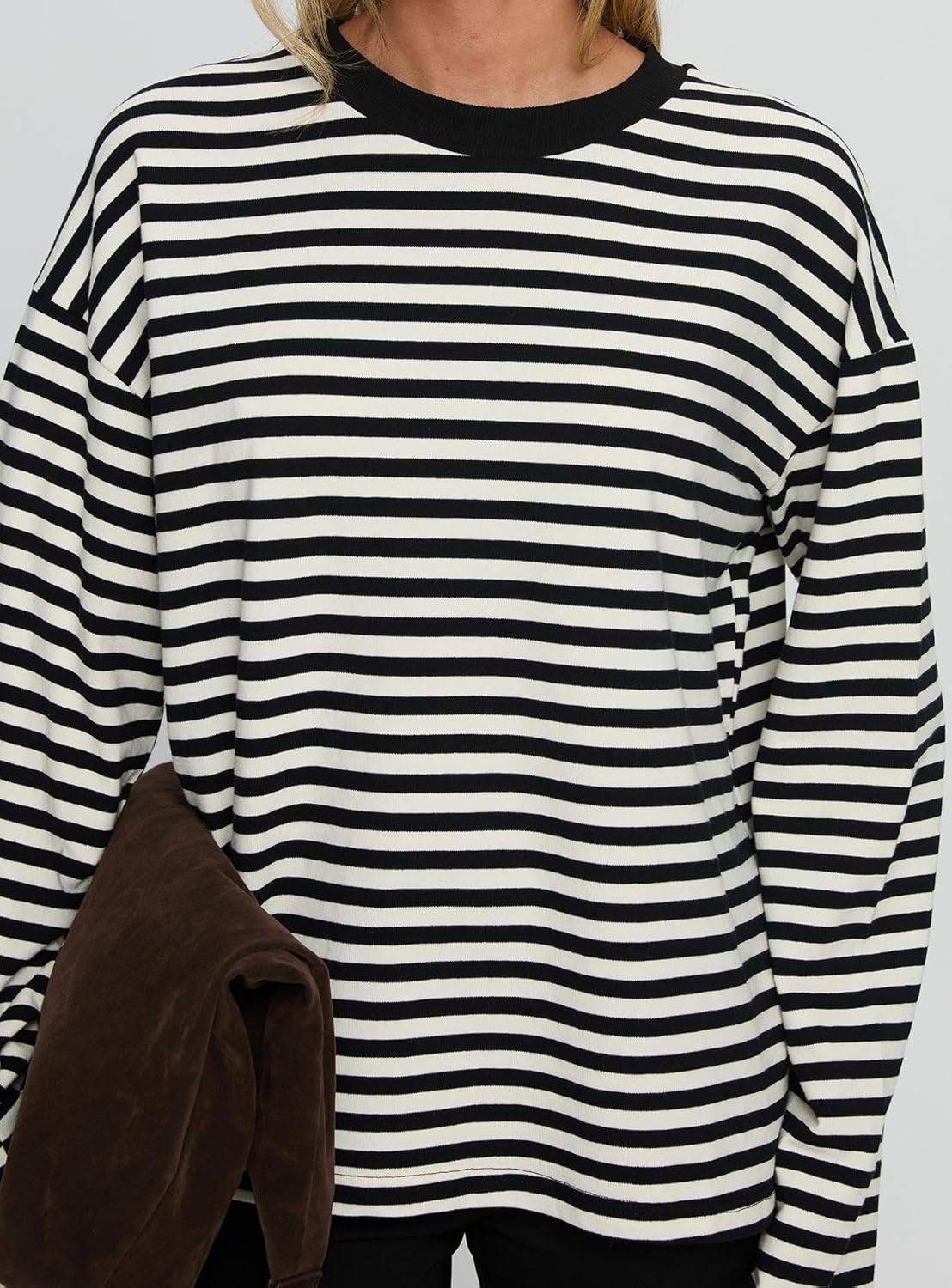 image:imagePrincess Polly Womens Settle Down Long Sleeve Top BlackWhite StripeBlack White Stripe