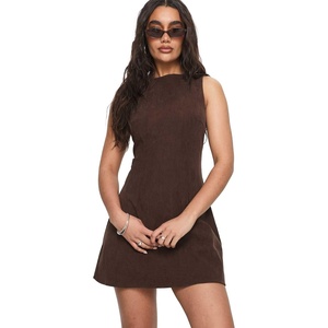 Princess Polly Women’s Alfalfa Mini Dress(Chocolate)