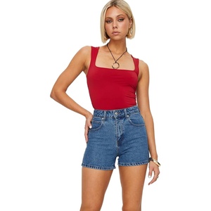 Princess Polly Women’s Tropicana Shorts Lower Impact(Mid Wash)